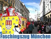 Den Damischen Rittern sei Dank: München bekam einen Faschingszug am 19.02. - der Auftakt wurde ein Riesenerfogl mit mehr 800 Teilnehmern und 32 Gruppen (Foto: Martin Schmitz)